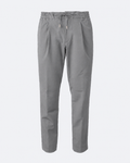 Grey Drawstring Tech Trouser 1 Pleat