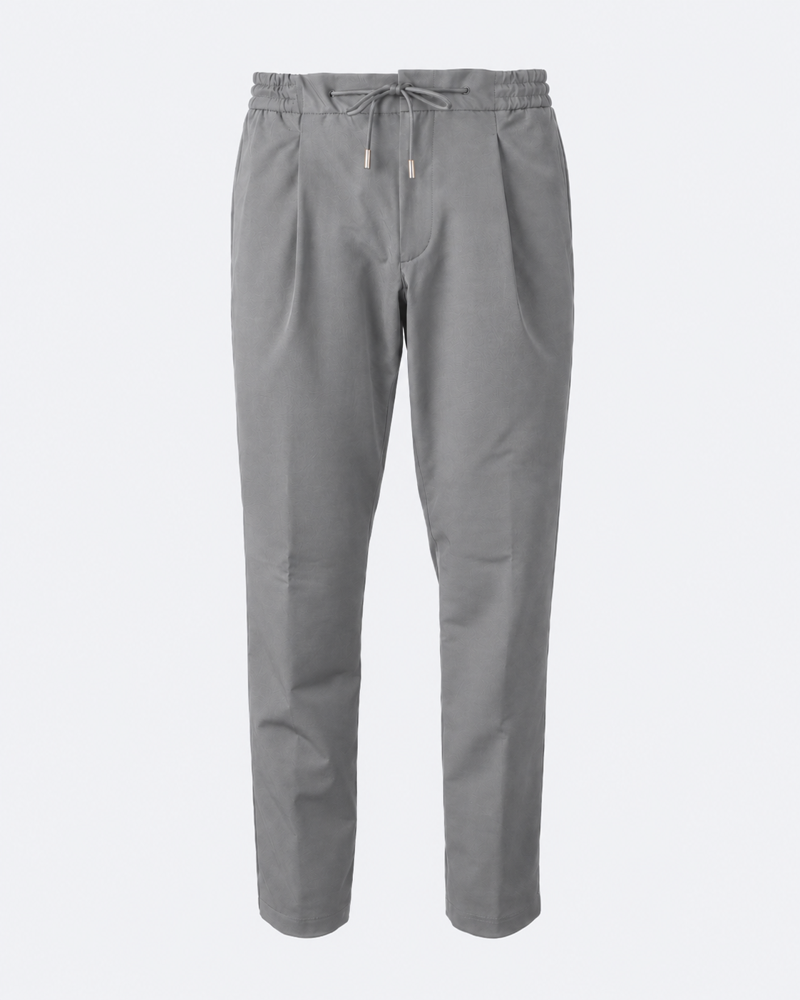 Grey Drawstring Tech Trouser 1 Pleat