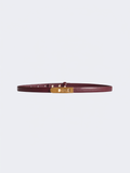 Minimalist Soft Leather Belt Bordeaux
