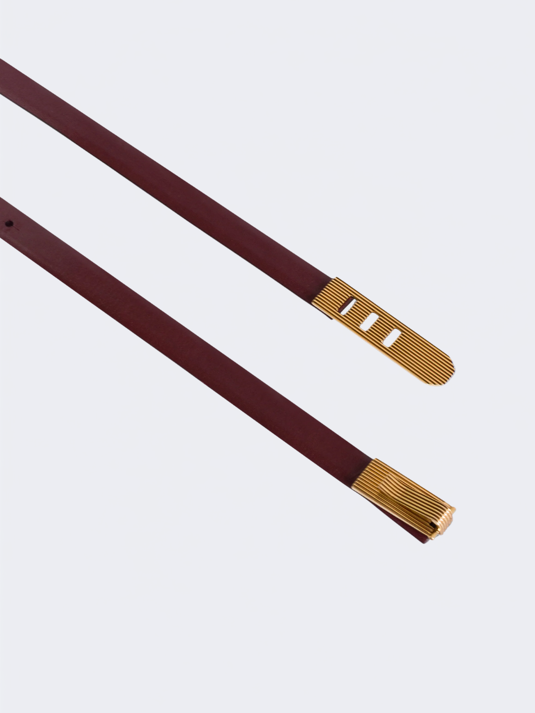 Minimalist Soft Leather Belt Bordeaux