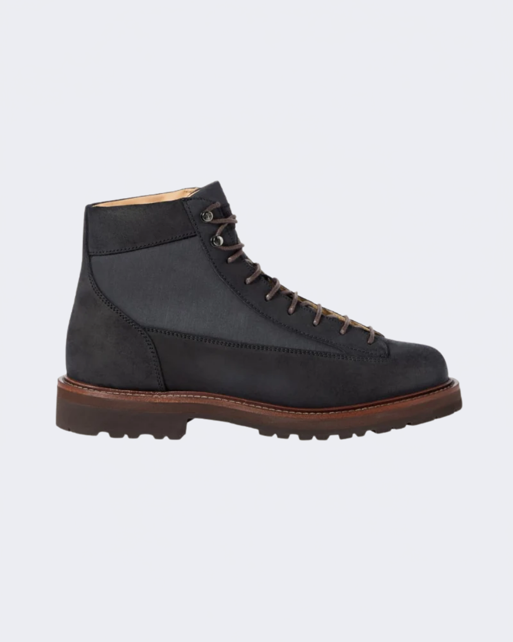 Navy Blue Suede & Techno Fabric Urban Outdoor Boots