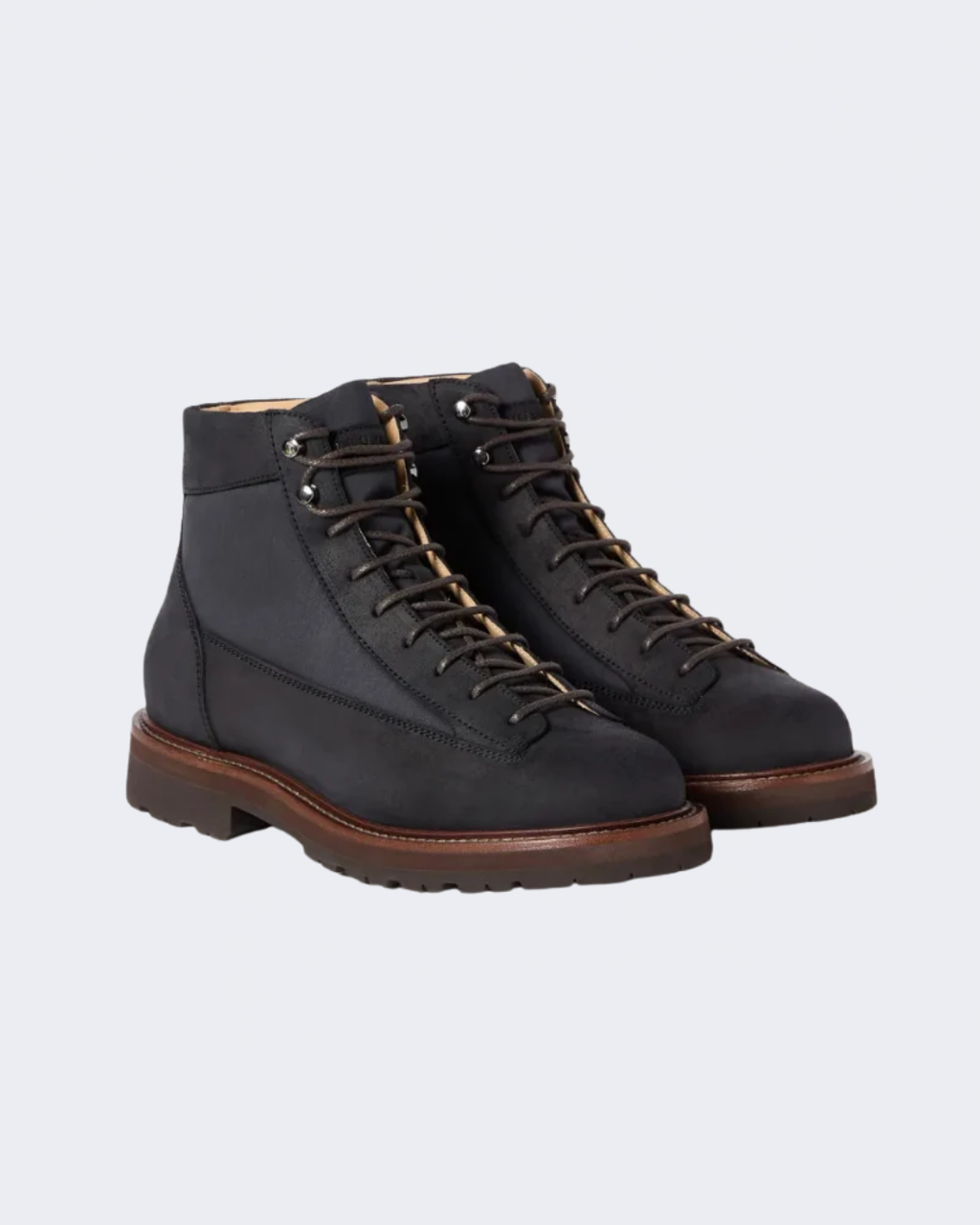 Navy Blue Suede & Techno Fabric Urban Outdoor Boots