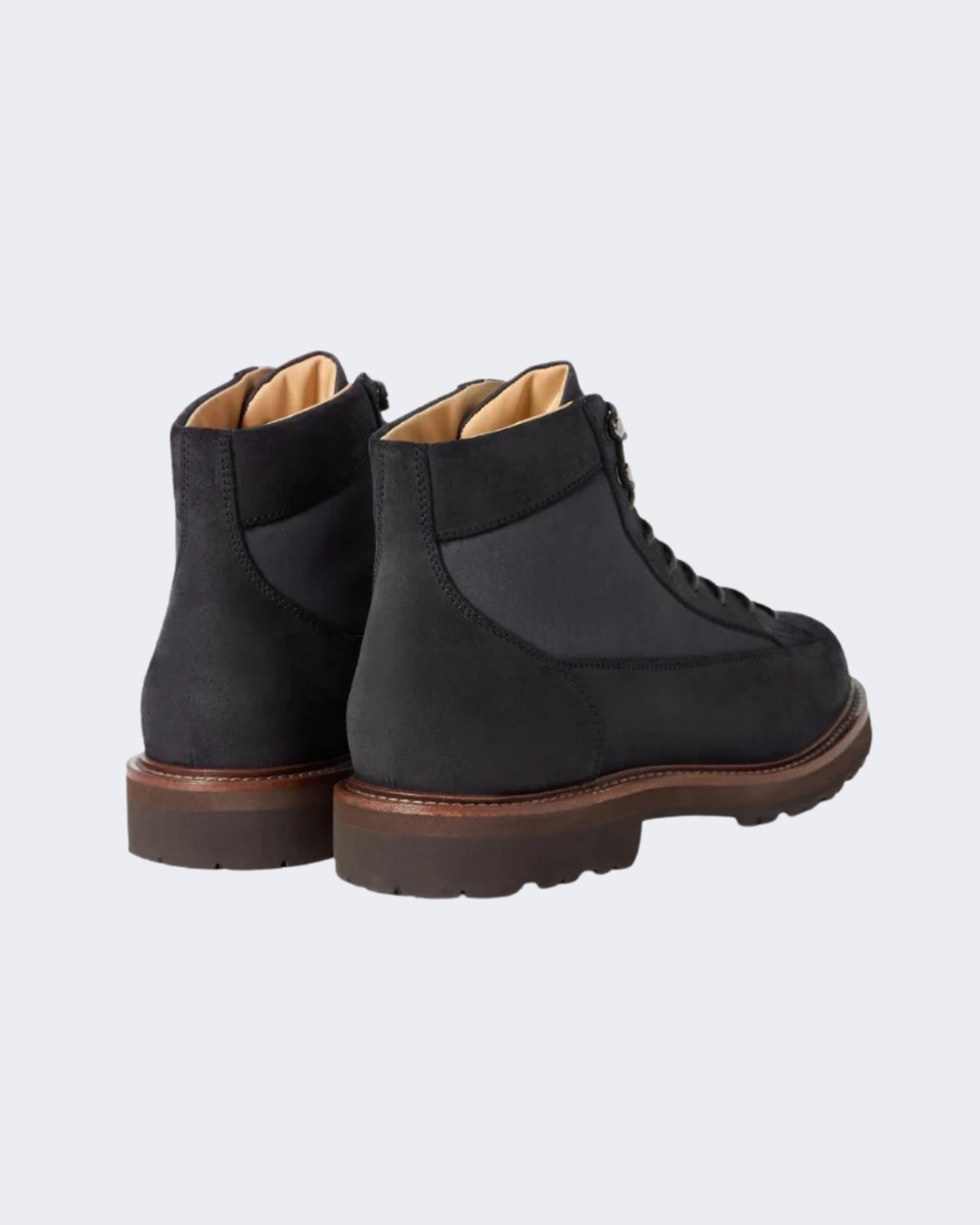 Navy Blue Suede & Techno Fabric Urban Outdoor Boots