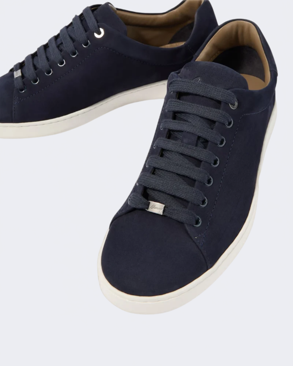 Navy Calf Skin Leather Cupsole Sneaker