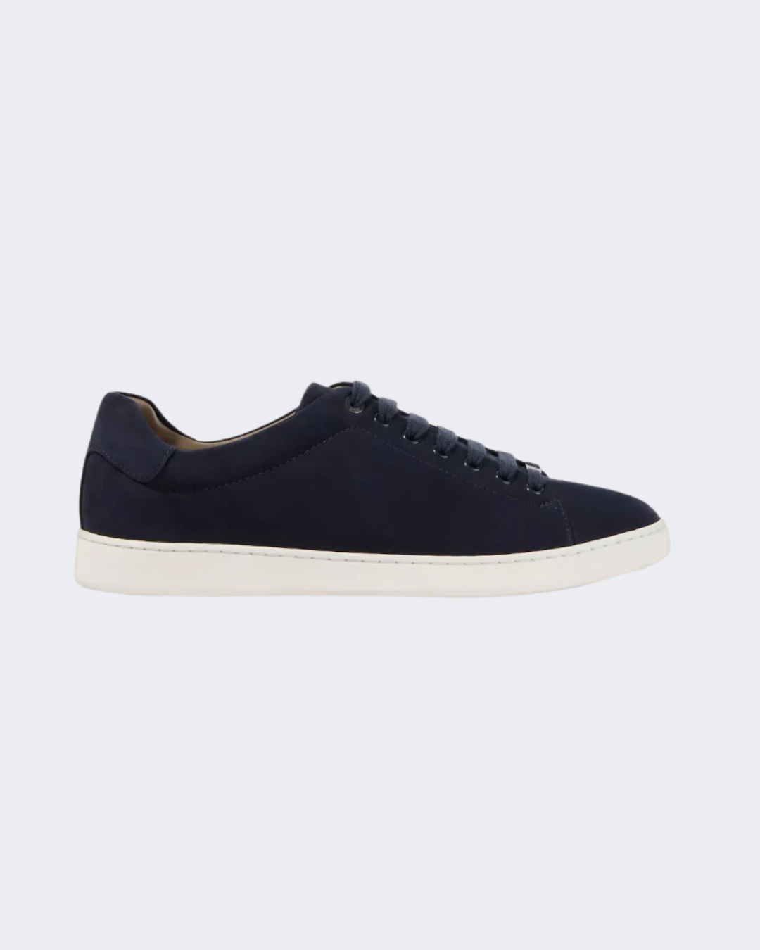 Navy Calf Skin Leather Cupsole Sneaker