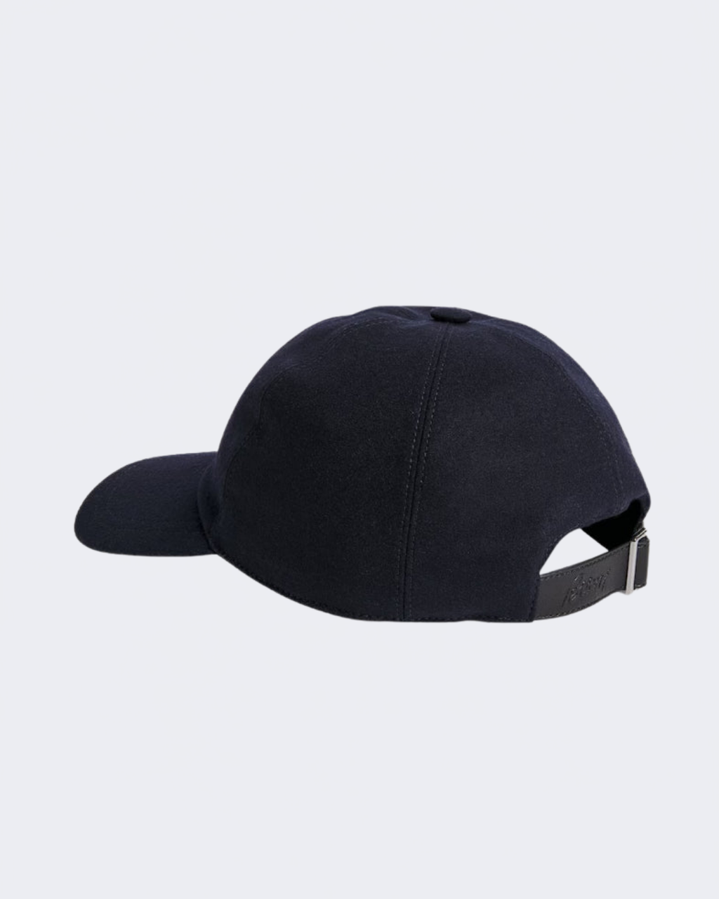 Navy Cashmere & Wool Flannel Logo Cap