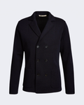 Navy Double Breasted Milano Knitted Blazer