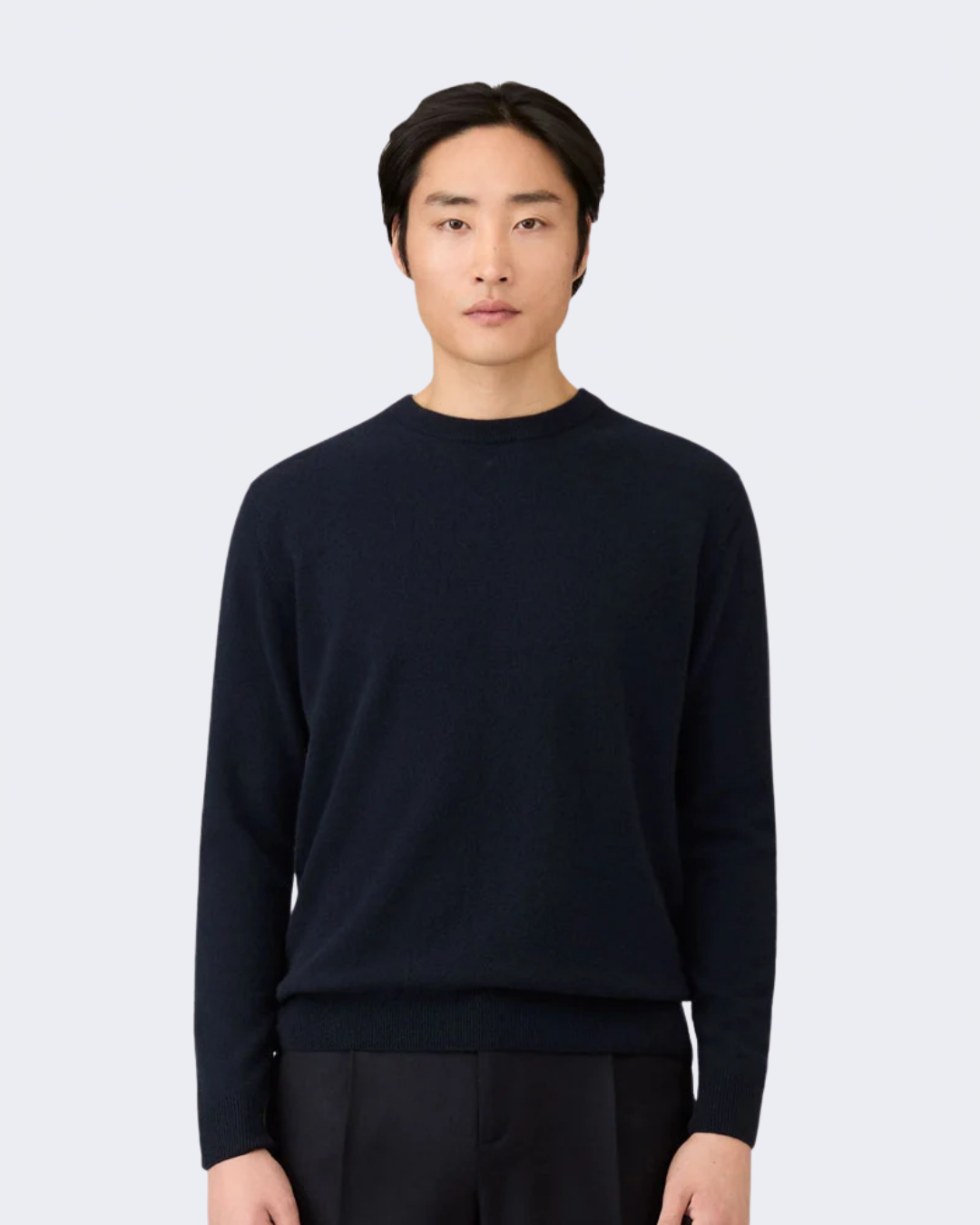 Navy Pure Cashmere Crewneck