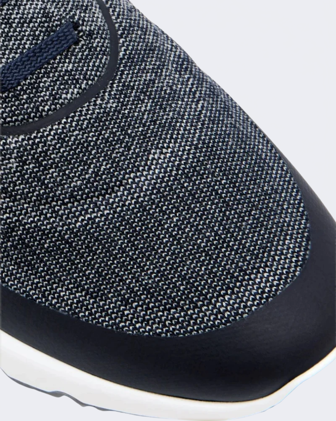Navy Techno Cotton Knit Runners With Heat Bonded Details