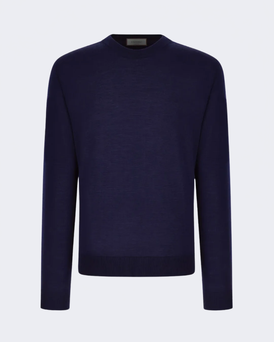 Nuvola Extra Fine Merino Navy Crew Neck