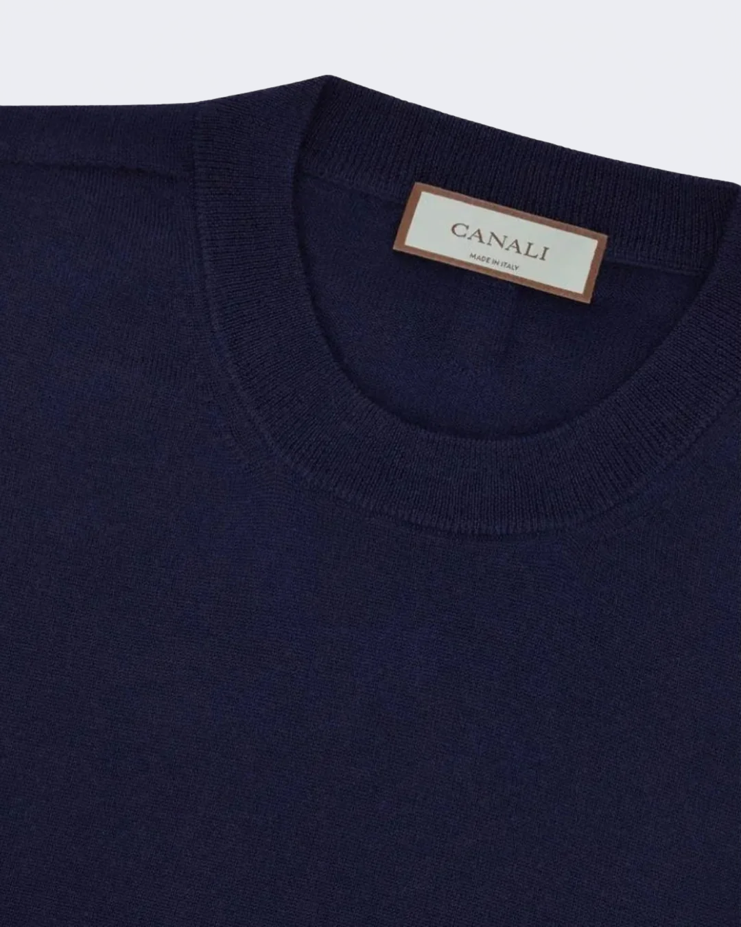Nuvola Extra Fine Merino Navy Crew Neck