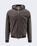 ONIRO Brown Hooded Bomber Jacket
