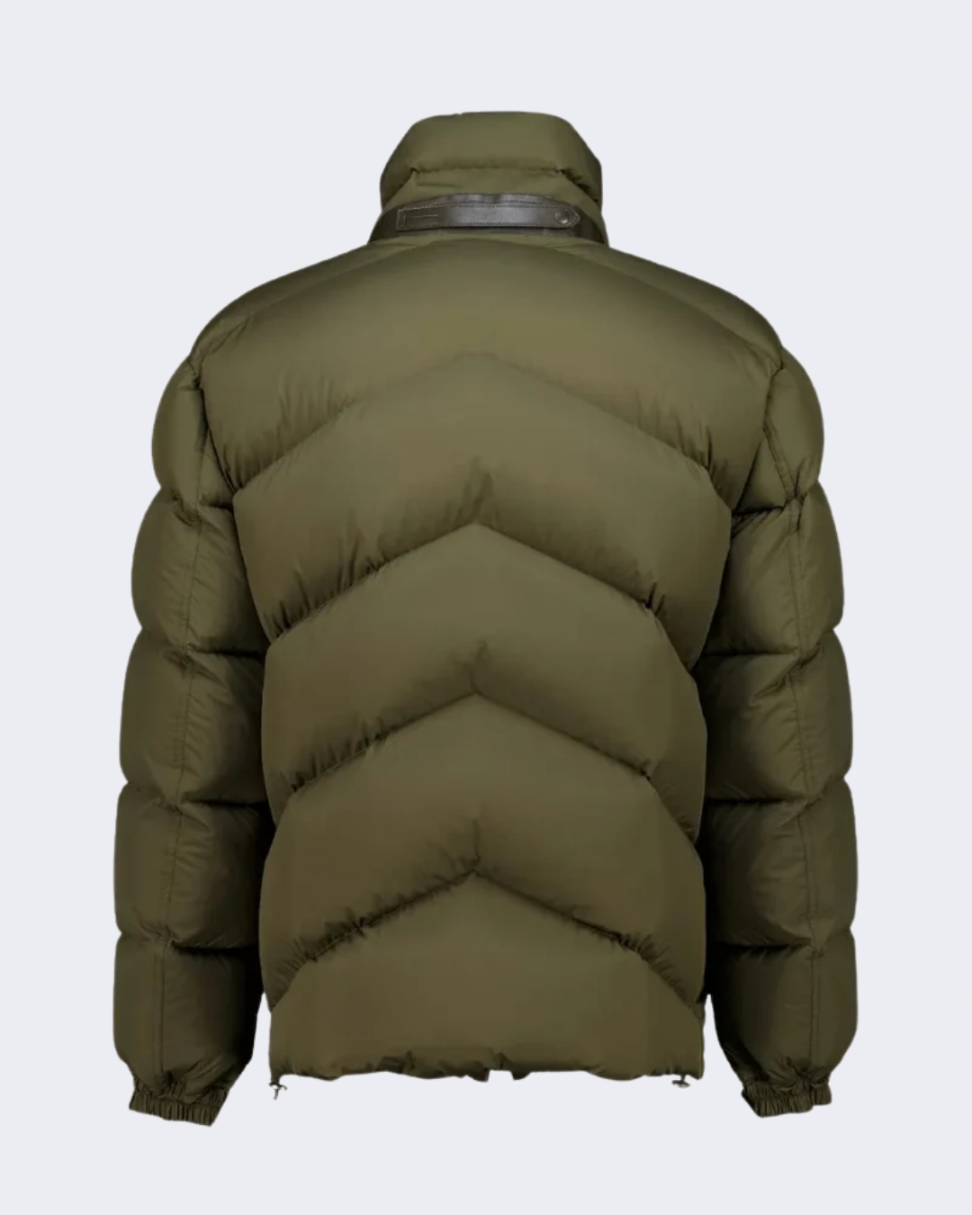 Olive Green Microfibre Down Puffer Jacket