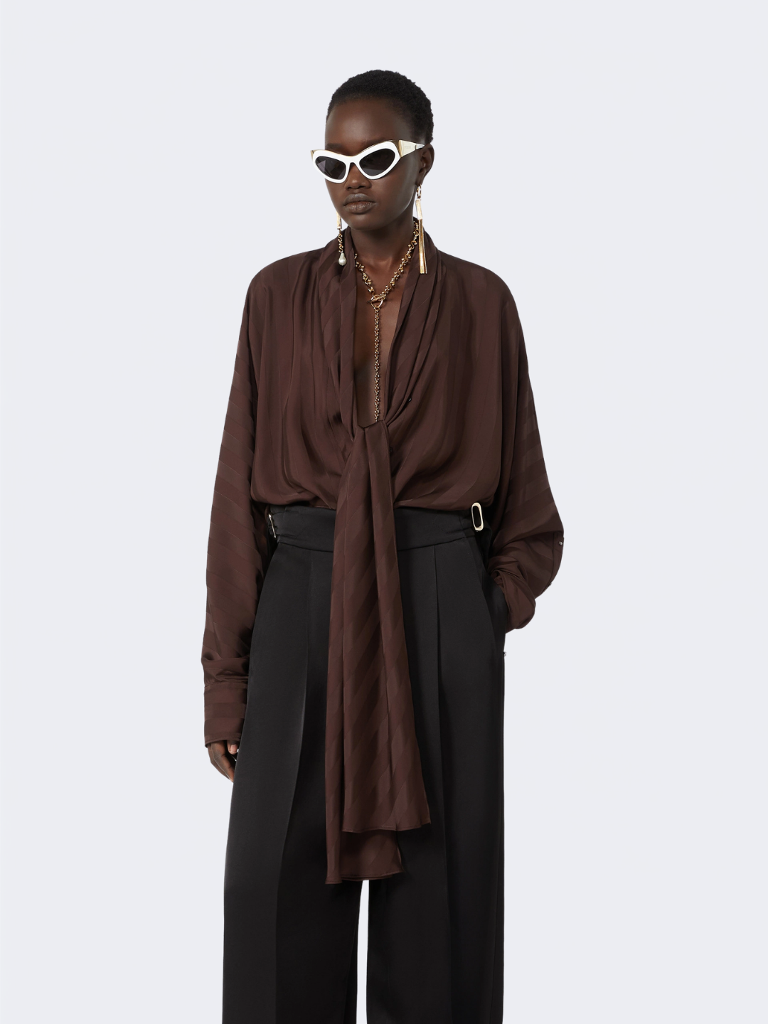 Oversized Kimono Shirt Chocolate