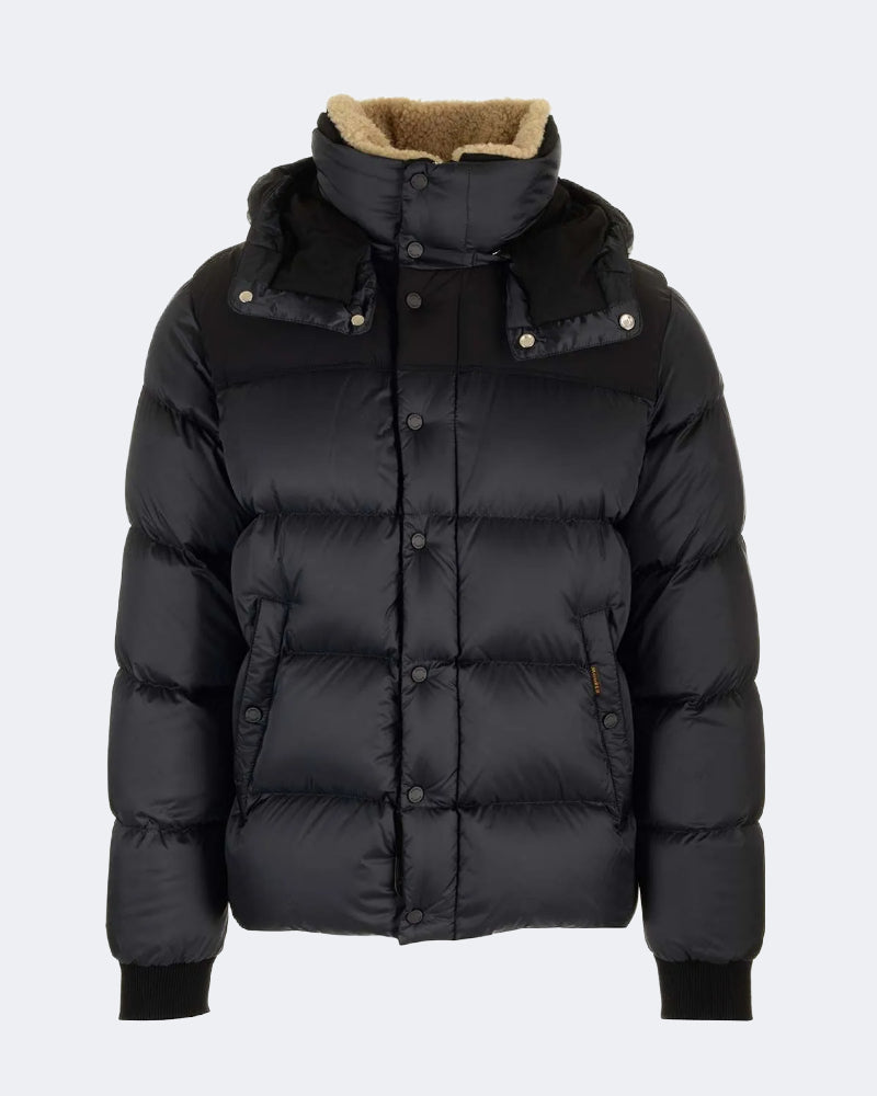 JAKE Black Shearling Collar Down Jacket