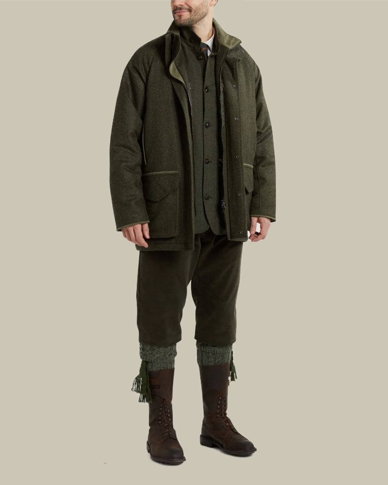 Dinmore Cashmere Tweed Raglan Field Coat