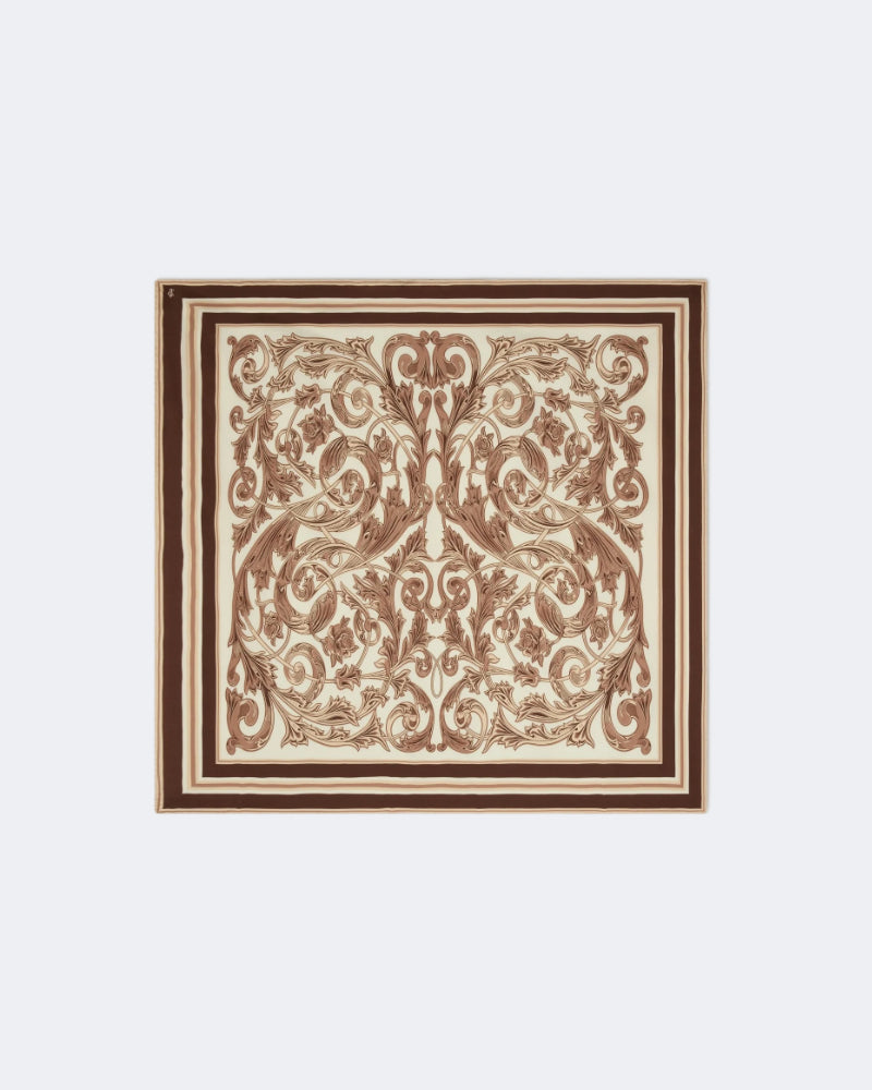 Rose & Scroll Silk Scarf