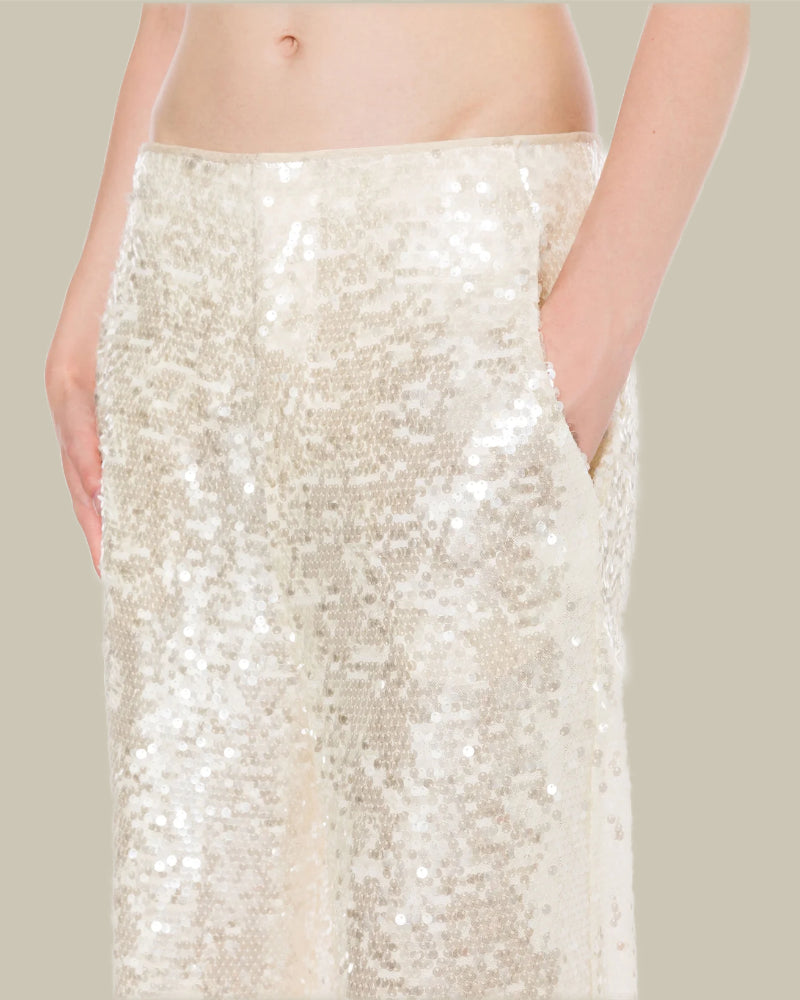 Wide Leg Sequin Trouser