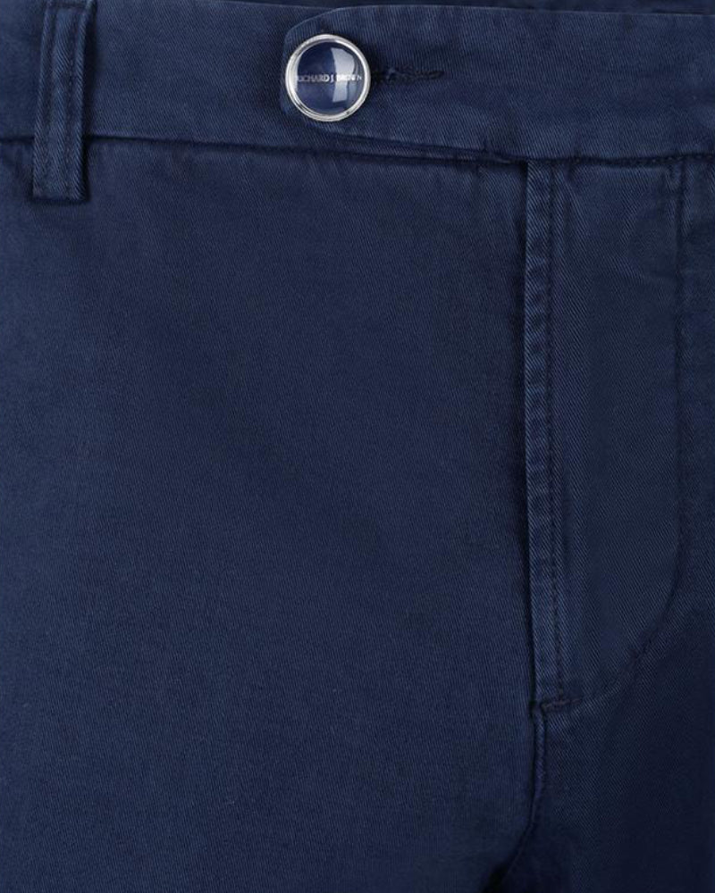 SINGAPORE Navy Cotton & Cashmere Chinos