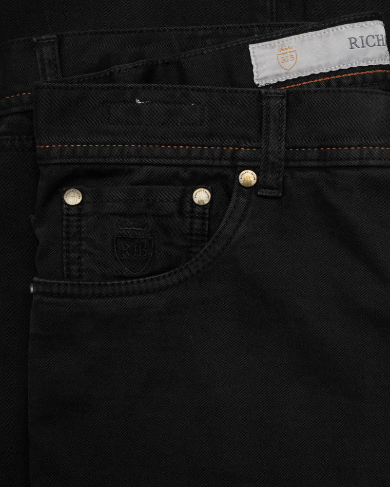 TOKYO Black Cashmere Blend 5 Pocket Trouser