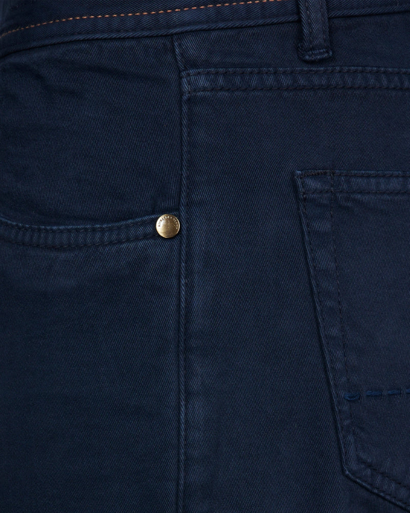 TOKYO Navy Cashmere Blend 5 Pocket Trouser