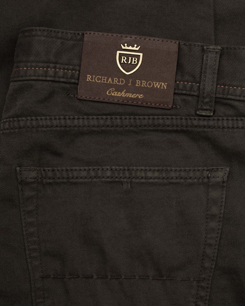 TOKYO Mocca Cashmere Blend 5 Pocket Trouser