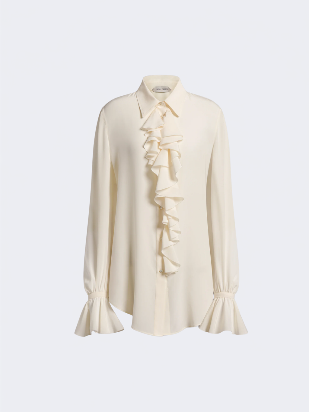 Ruffled Crêpe de Chine Blouse