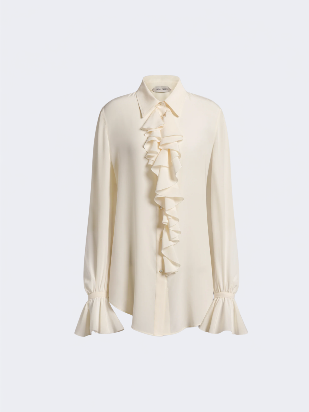Ruffled Crêpe de Chine Blouse
