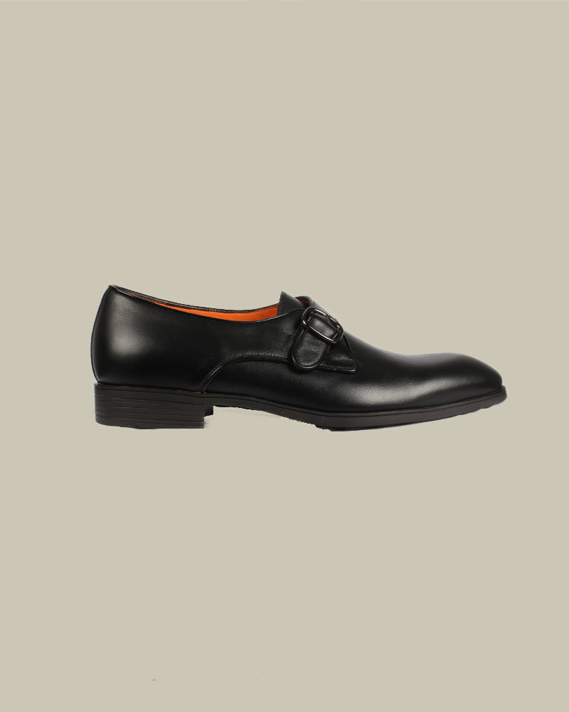 Black Single Monk Strap Formal Shoe