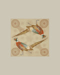 Taupe Pheasant Silk Scarf