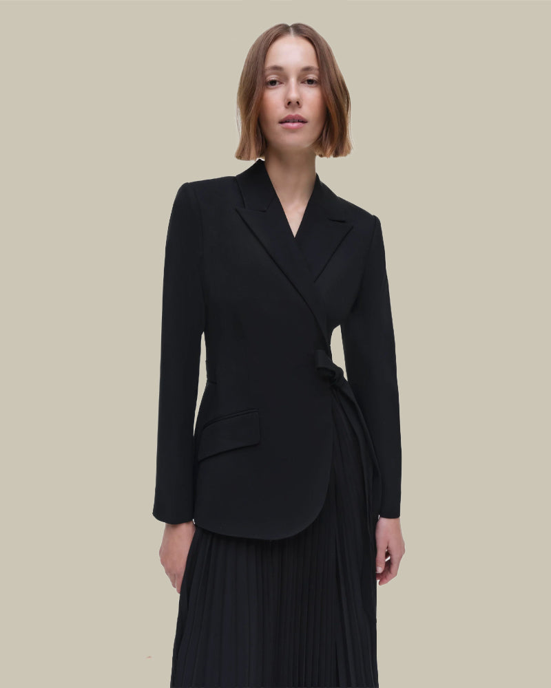 Ambretta Combo Blazer Dress Black