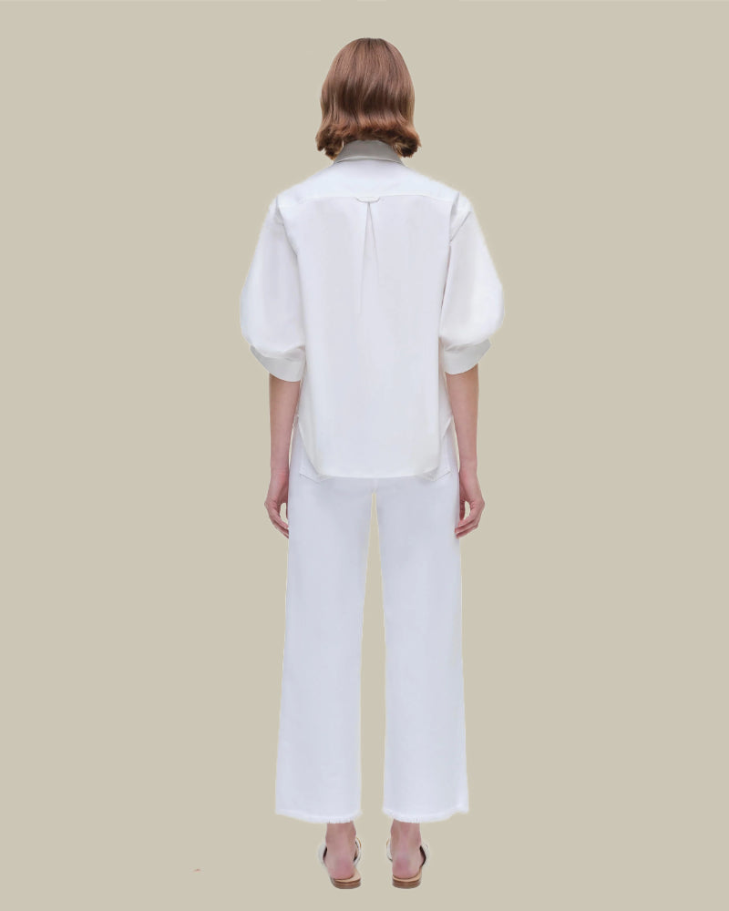 Gemma 3/4 Sleeve White Shirt