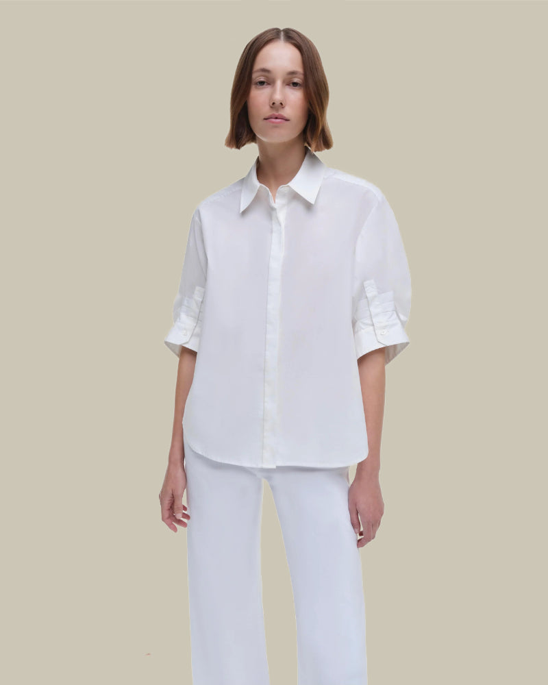 Gemma 3/4 Sleeve White Shirt