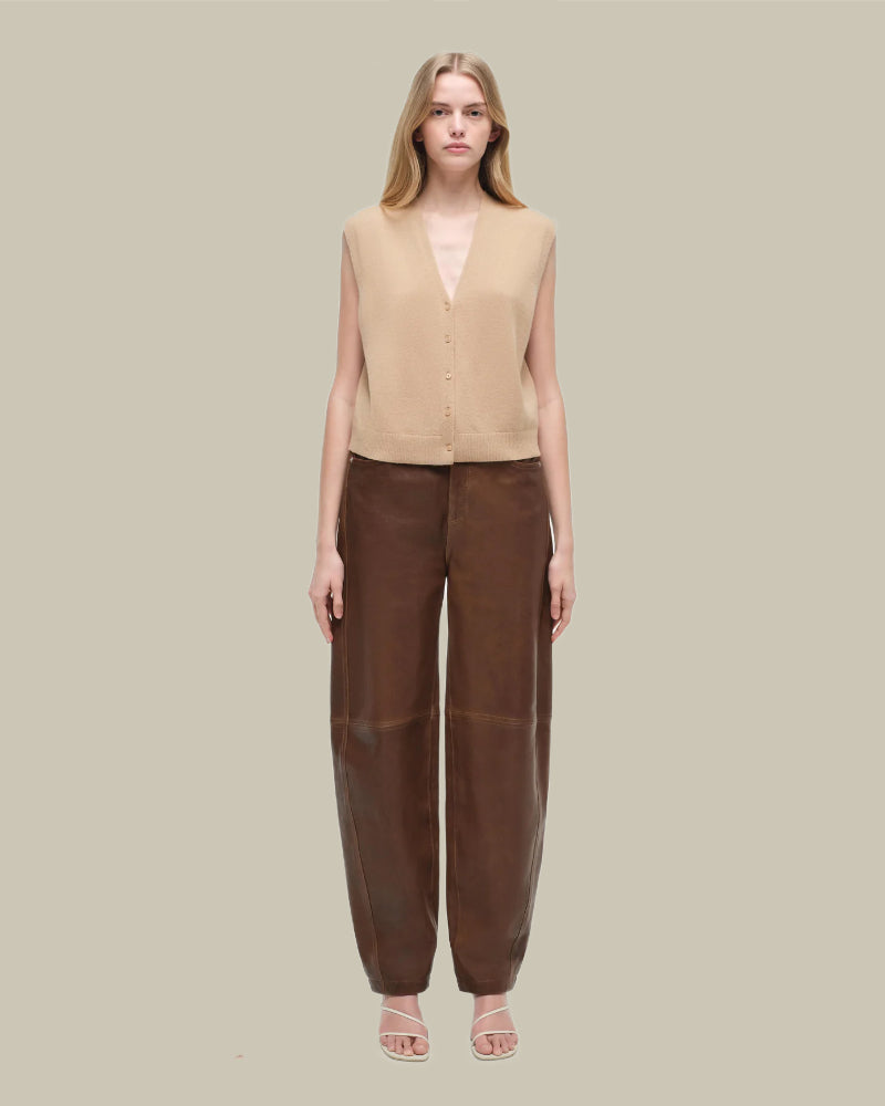 Waldon Curved Leg Trouser Cocoa