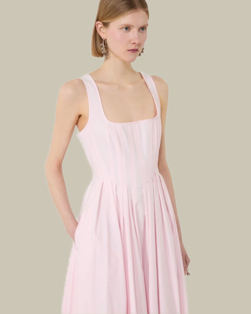 Long Sleeveless Pure Cotton Dress