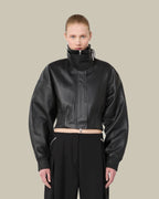 Black Short Leather Jacket