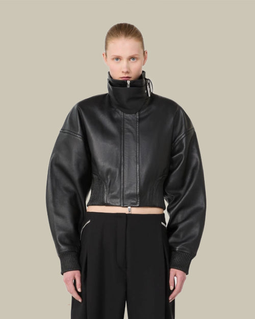 Black Short Leather Jacket
