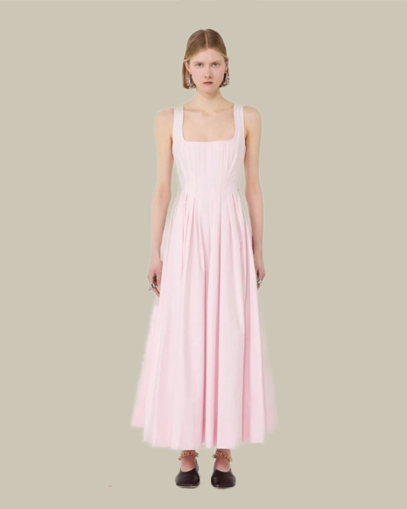 Long Sleeveless Pure Cotton Dress