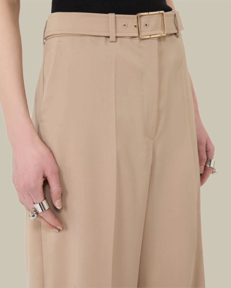 Abituro Beige Wool Trouser