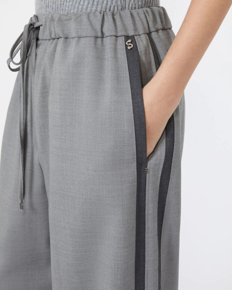 Low-Rise Stretch Wool Joggers Grey