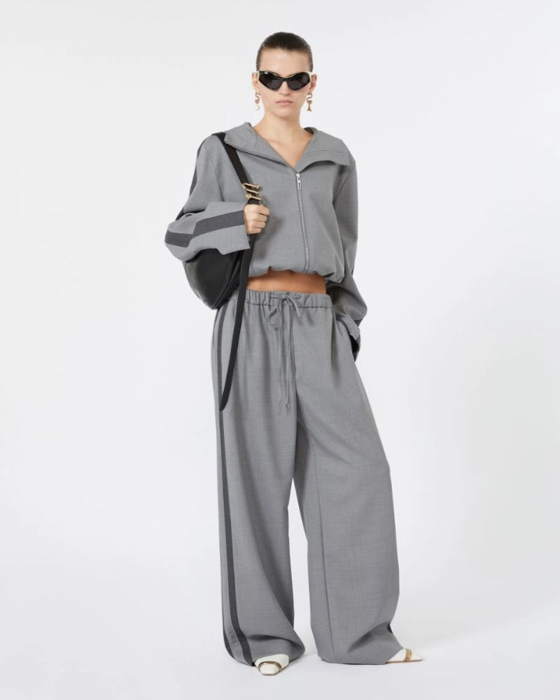 Low-Rise Stretch Wool Joggers Grey