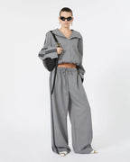 Low-Rise Stretch Wool Joggers Grey