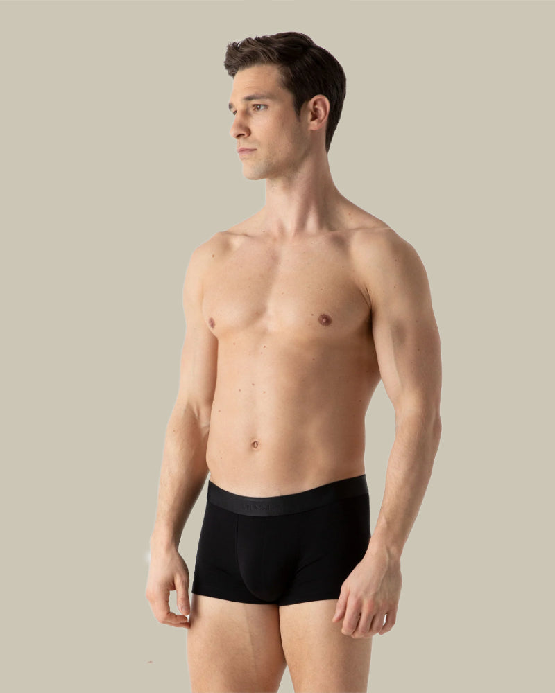 Black Stretch Cotton Trunks Twinpack