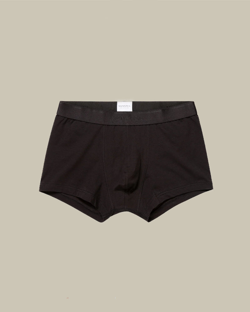 Black Stretch Cotton Trunks Twinpack