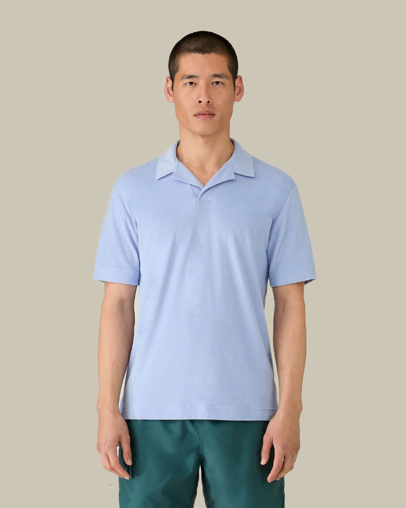 Sky Blue Towelling Polo