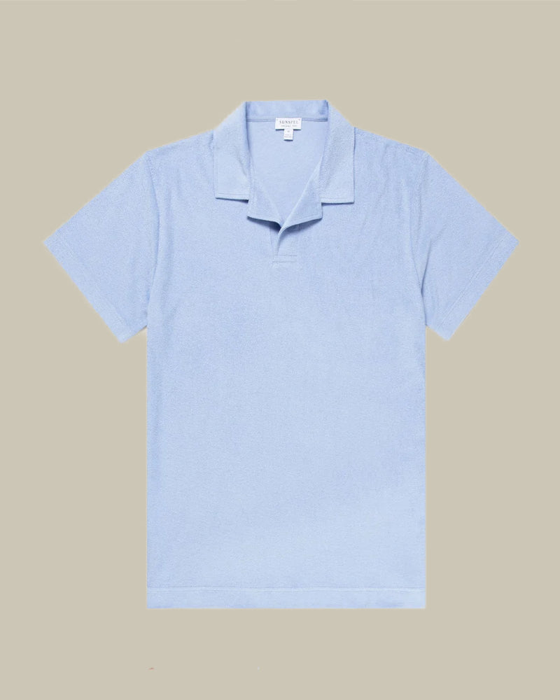 Sky Blue Towelling Polo