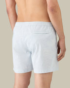 Sky Blue & White Fine Stripe Swim Shorts