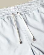 Sky Blue & White Fine Stripe Swim Shorts