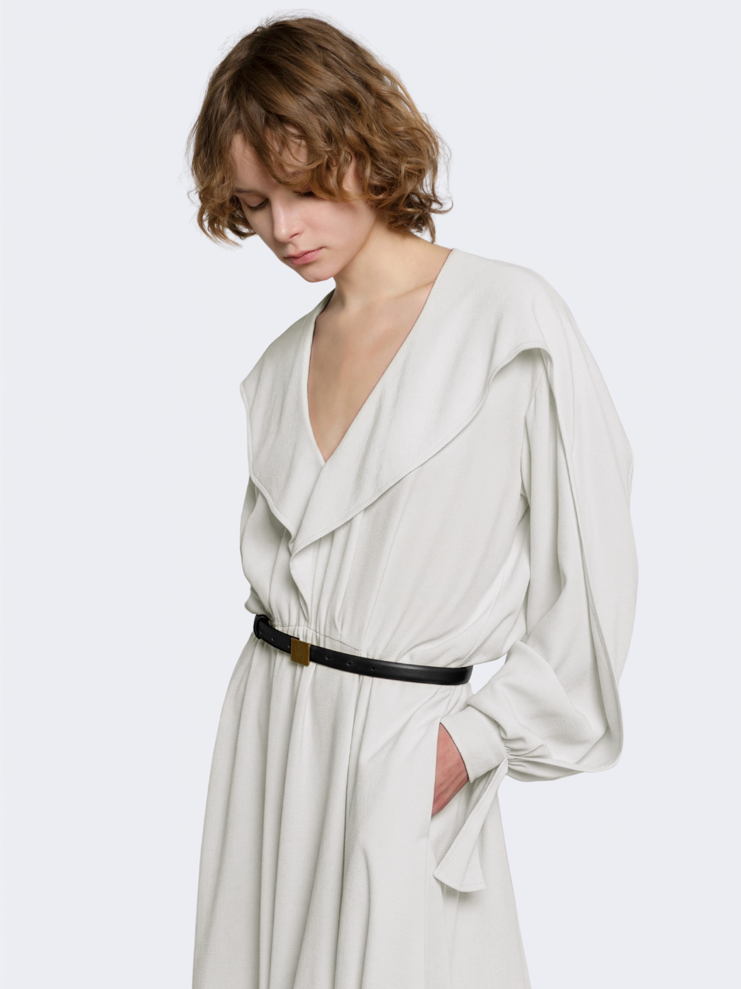 Black Nappa Plonge' Belt