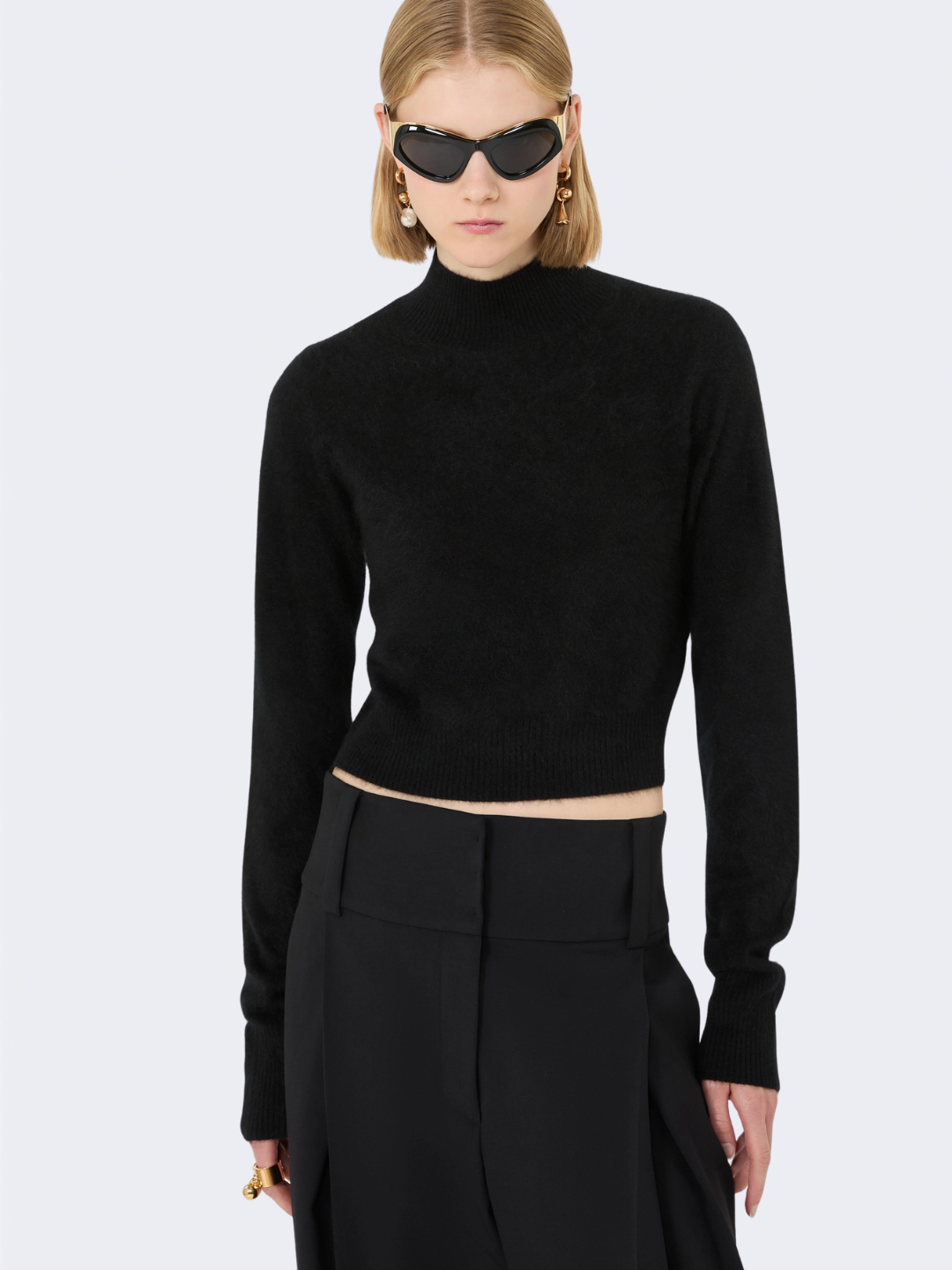 Slim Pure Cashmere Sweater Black